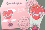 Valentine's Cards Die-Cut Shapes, a Seasonal Illustration by HannaSymo (Thumbnail 6 of 13)