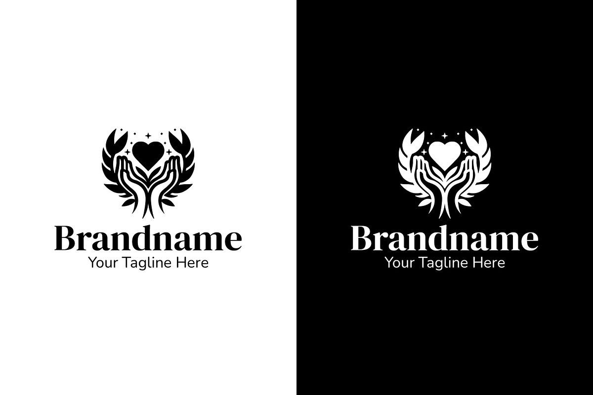 Healing Hands Logo Design Template preview 2