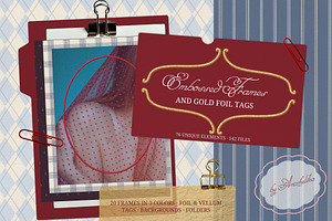 Embossed Frames and Gold Foil Tags