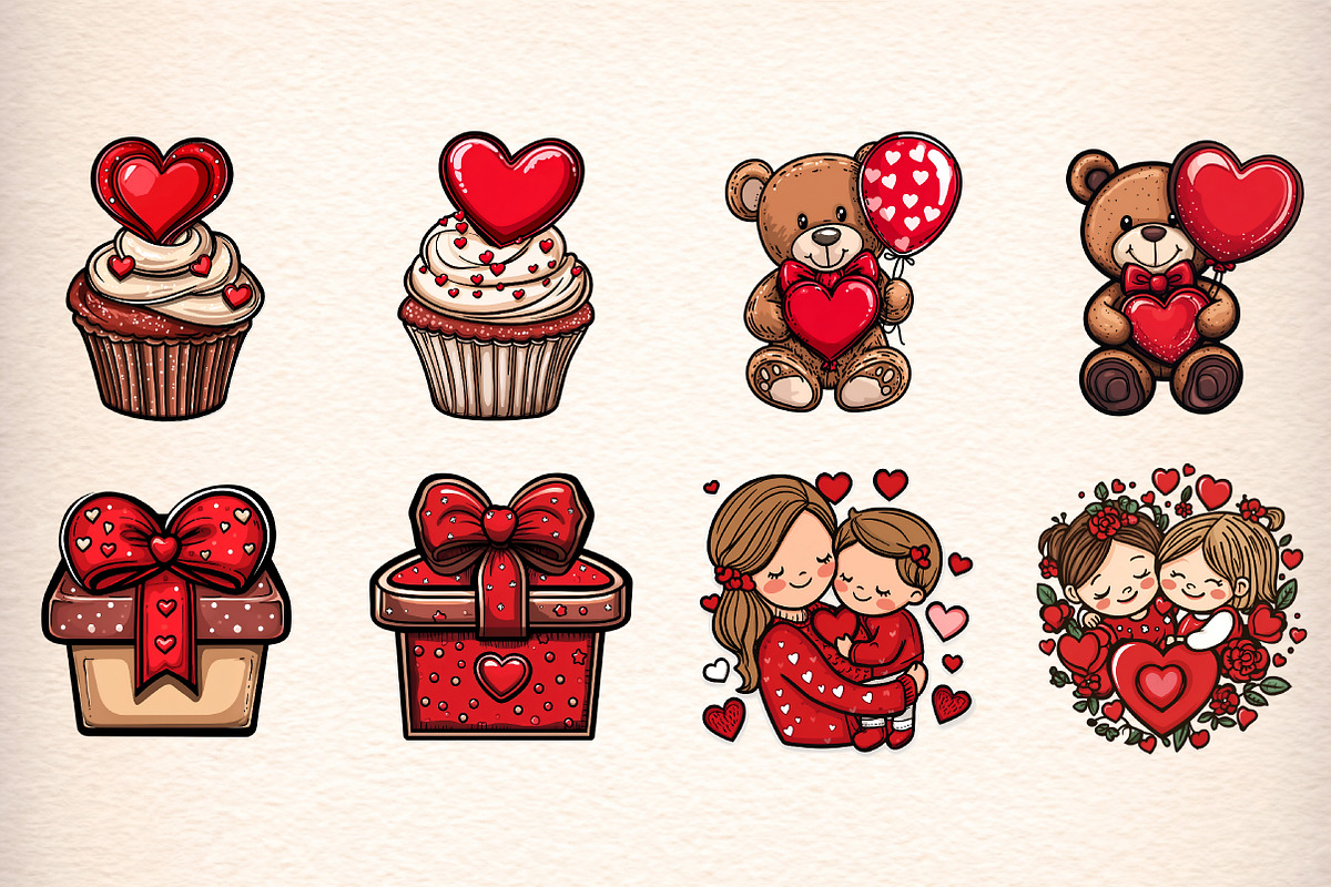 Colorful Kawaii Mother's Day Clipart, an Illustration by Digital Artistic99 (Photo 4 of 9)