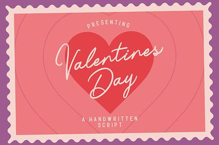 Valentines Day a Handwritten Script