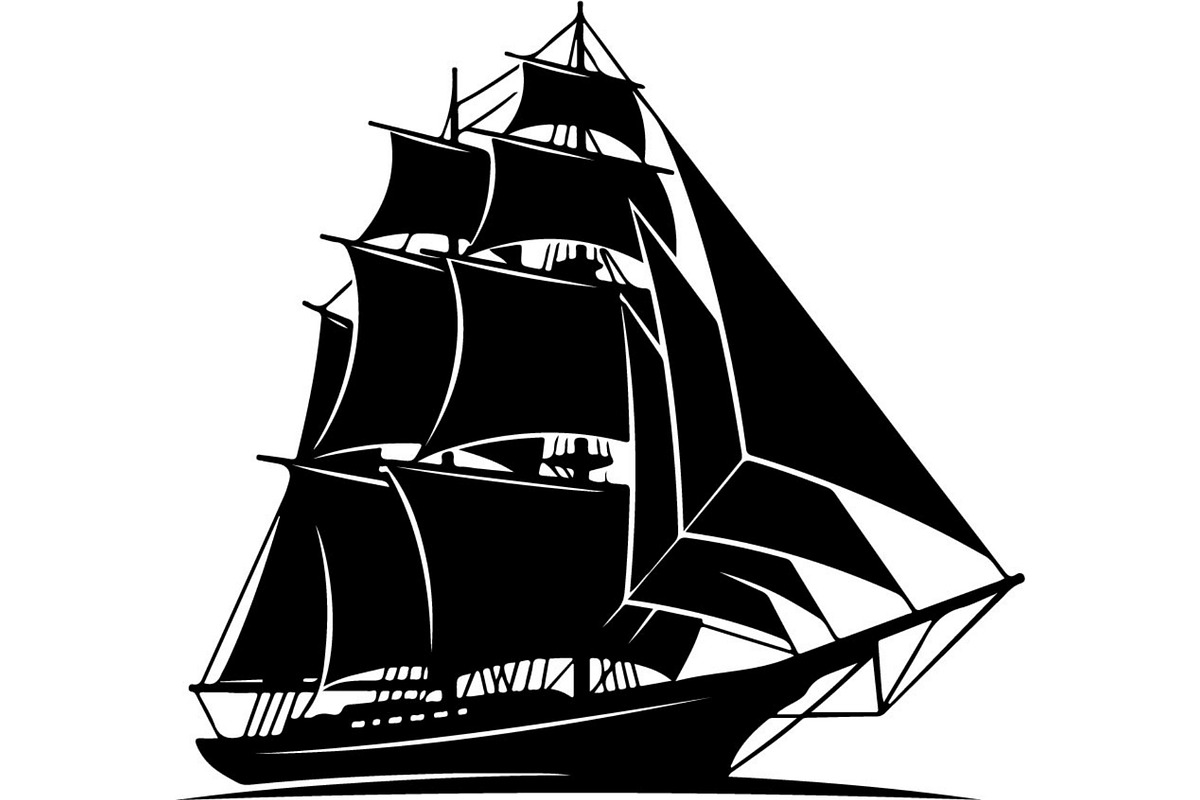 Boat Ship Silhouette Vector Mega, an Object Illustration by Designer_Momina (Photo 21 of 21)