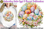 Embroidery Colorful Easter Eggs PNG, an Object Graphic by V Design Creator (Thumbnail 1 of 8)