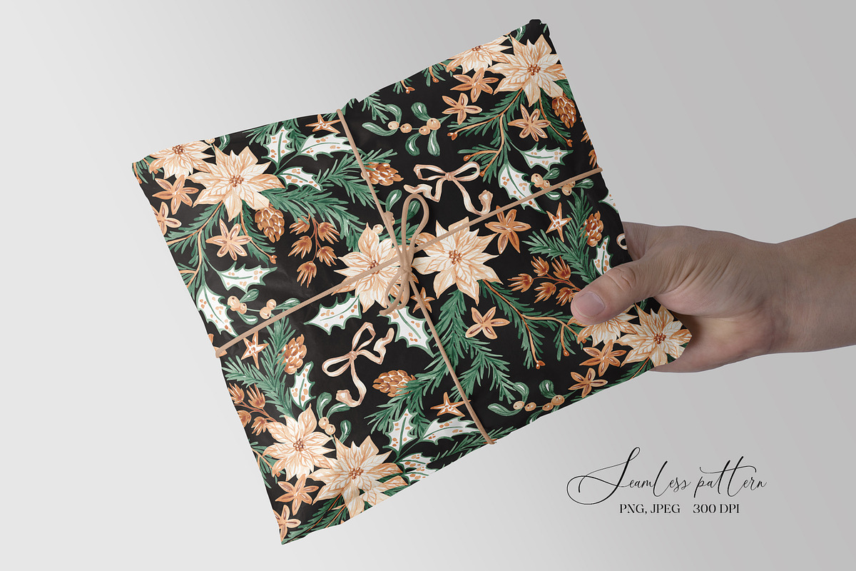 Christmas Botanicals Repeat Print, a Pattern Graphic by SirenaArt (Photo 16 of 21)