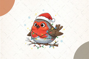 Christmas Robin Bird PNG, an Illustration by Watercolor design