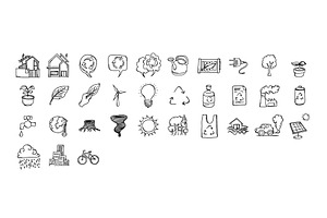 243 Eco Doodle Icons