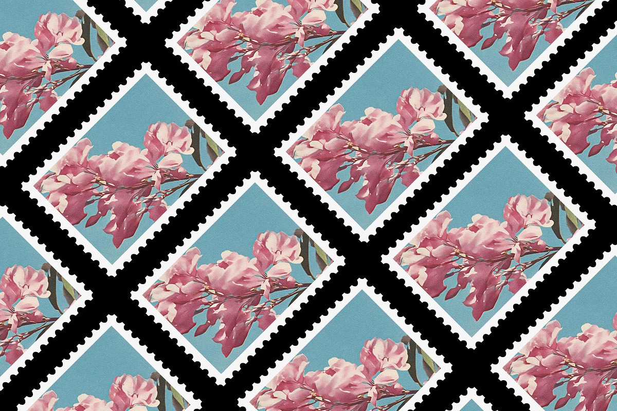Postage Stamp Mockup Diagonal Grid, a Product Mockup by Design Squad (Photo 2 of 4)