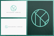 20 Circle geometric logos - outline, a Branding & Logo Template by VP Fonts (Thumbnail 10 of 21)
