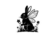 Garden Bunny Silhouette Bundle, an Illustration by jahid234 (Thumbnail 21 of 48)