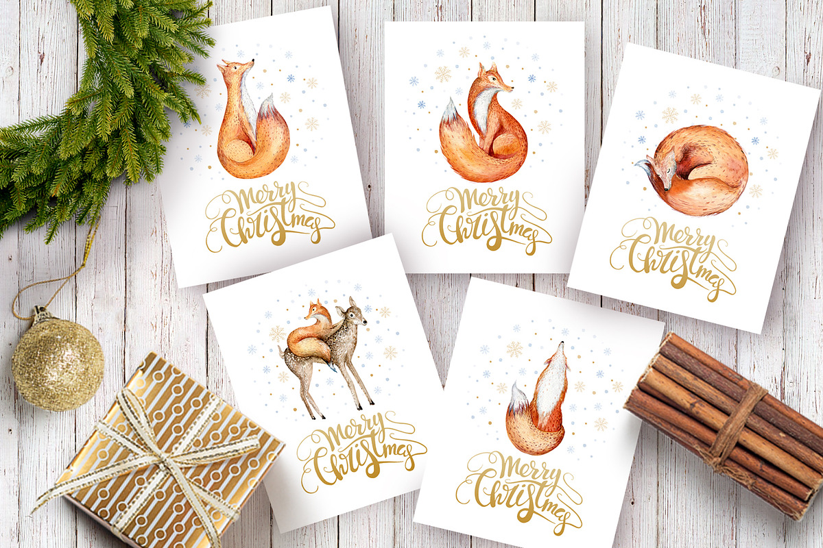 Watercolor foxes collection, a Decorative Illustration by Peace ART (Photo 4 of 5)
