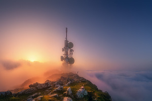 telecommunications tower on Oiz