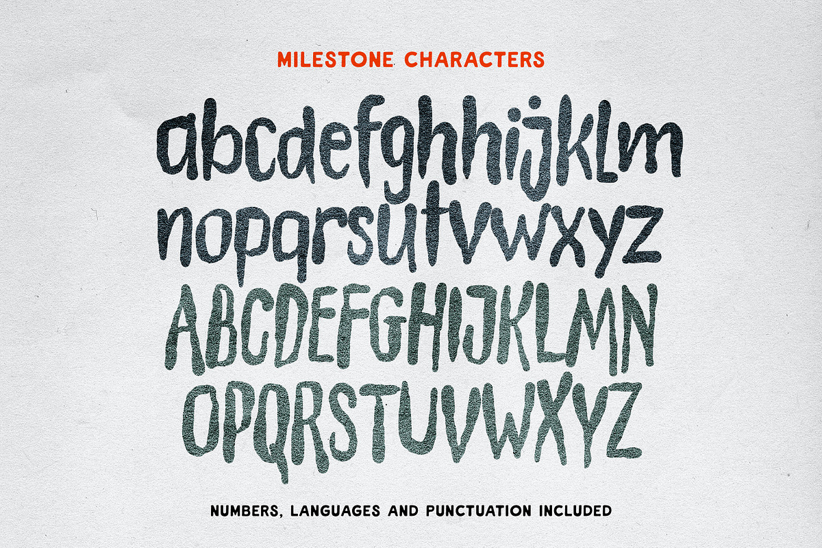 Milestone Handwritten Messy Sans, a Sans Serif Font by Struvictory.art (Photo 5 of 9)