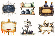Halloween Spooky Sign Clipart, an Illustration by OK Design (Thumbnail 5 of 5)