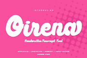 Oirena a Handwritten Funscript Font, a Handwritten Font by Rasiorise Studio (Thumbnail 1 of 12)