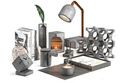 Brutalist architectural decor set, an Object 3D Model by Archidizer (Thumbnail 2 of 6)