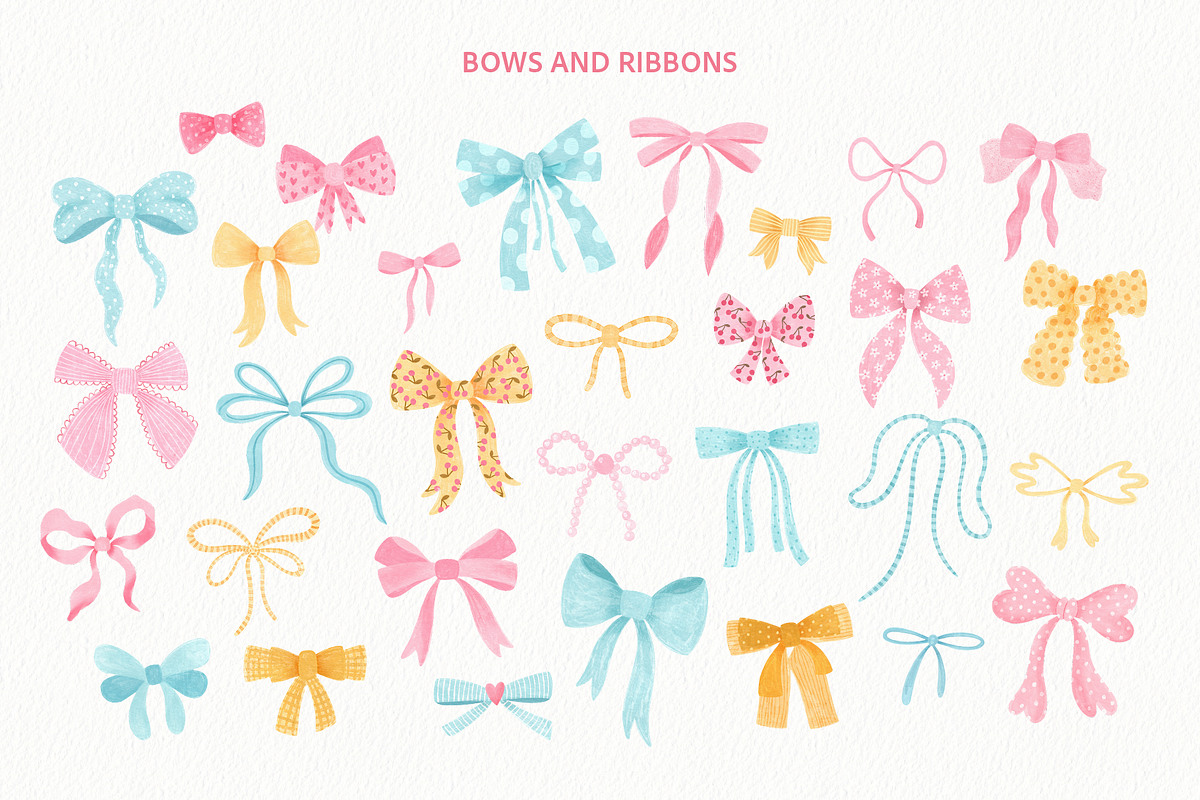 Pink Coquette Clipart Collection, an Object Illustration by Leysan Shayak (Photo 4 of 10)