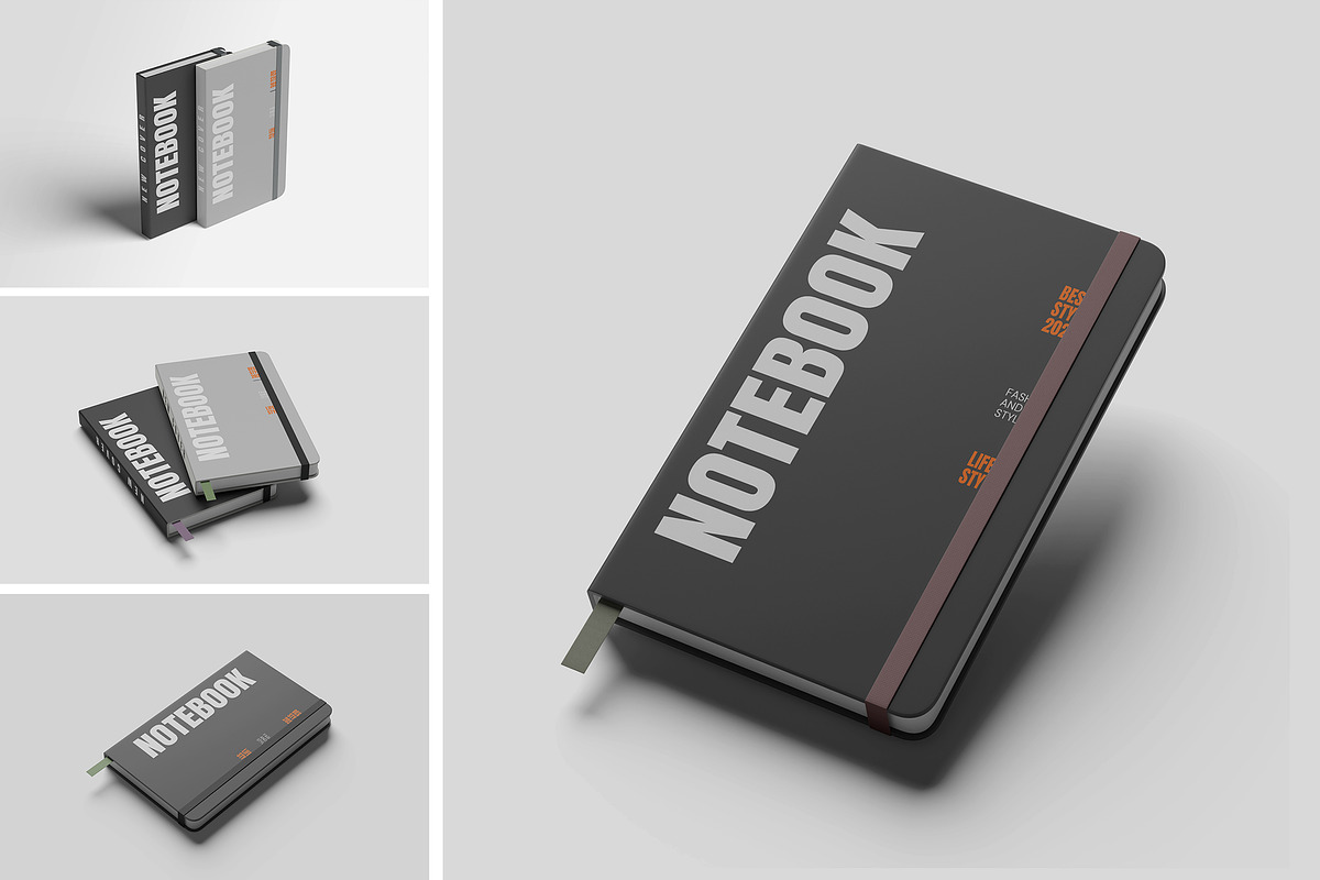 Notebook Mockup, a Books & Magazine Mockup by Getdesign (Photo 1 of 5)