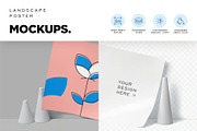 Landscape Paper Poster Mockups, an Advertising Mockup by megostudi0 (Thumbnail 4 of 6)