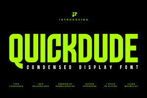 QUICKDUDE | Condensed Typeface