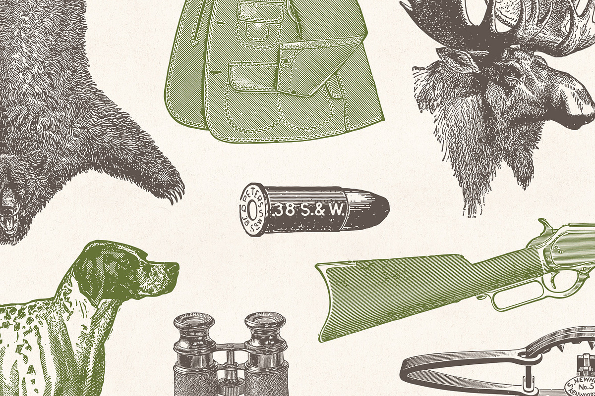 Hunting - Vintage Illustrations, a Sport Illustration by Graphic Goods (Photo 2 of 12)