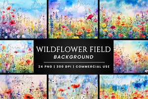 Wildflowers Field Background