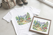Travel Watercolor Clipart Set, a Decorative Illustration by Arslan (Thumbnail 13 of 17)