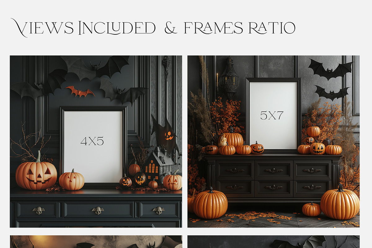 Halloween Spooky Frames Collection 2, a Household Mockup by mock-ups (Photo 2 of 23)