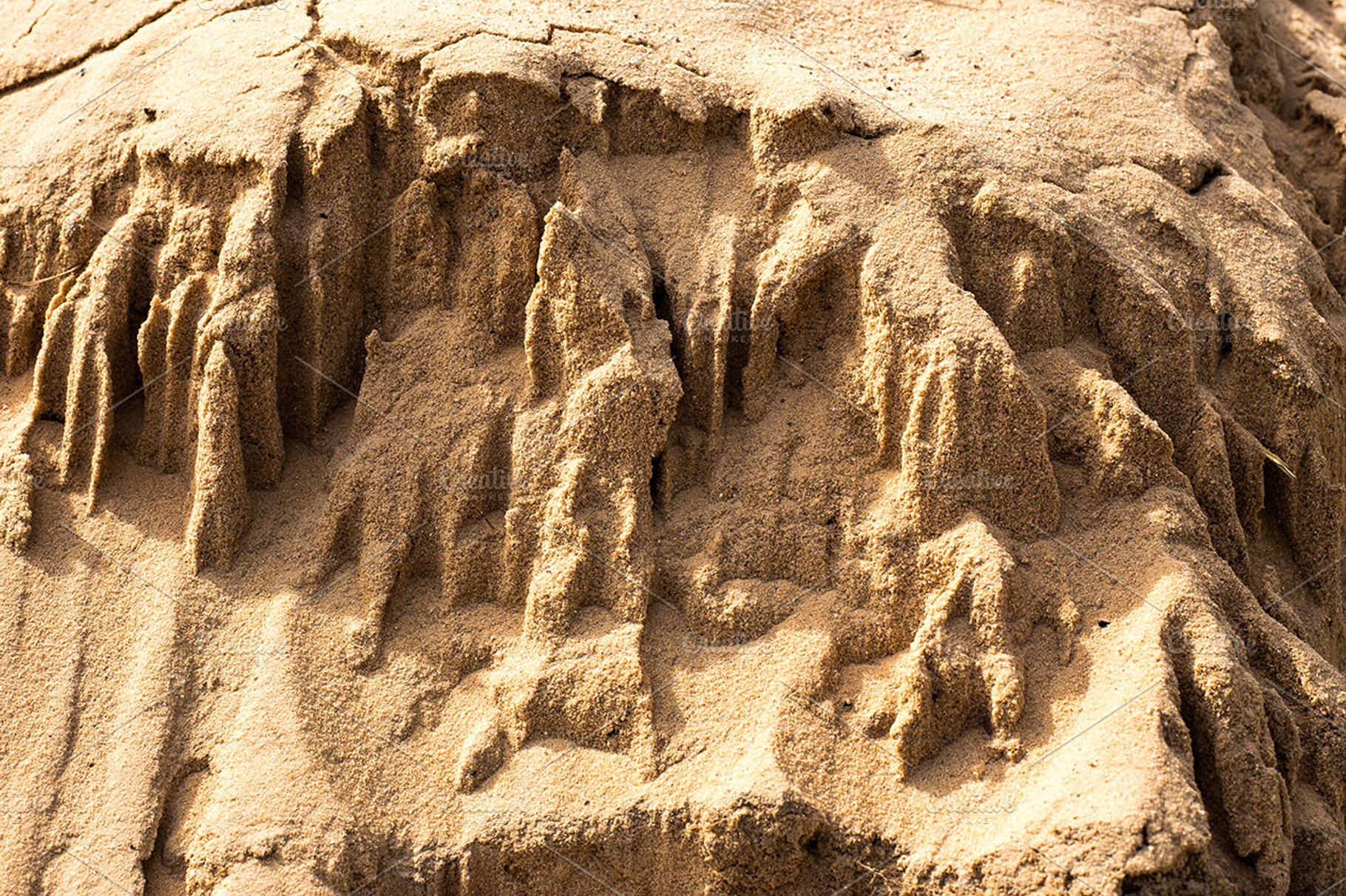 mountain of sand yellow sand texture, a Nature Photo by VetalStock