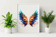Glitter Angel Wings Sublimation Clip, an Illustration by SVGArt (Thumbnail 6 of 8)