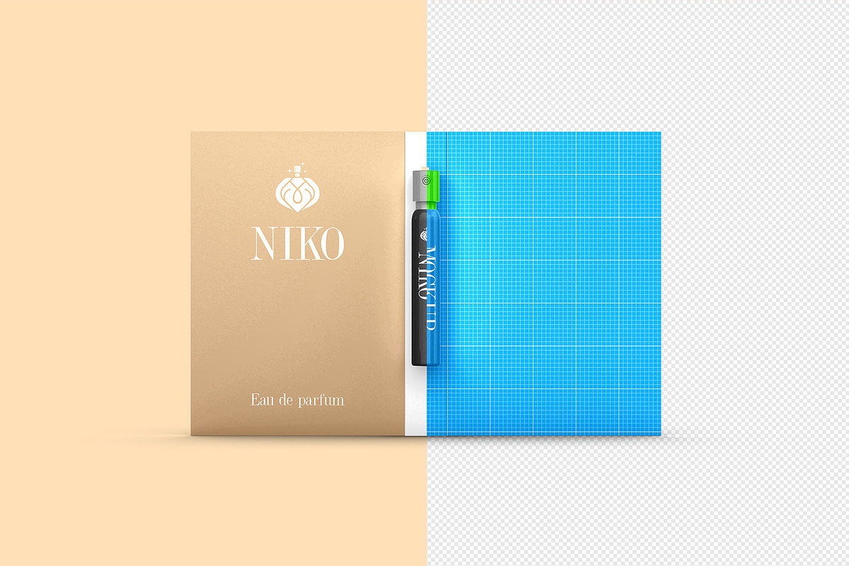 Perfume Sampler Mockup - 8 views, a Packaging Mockup by Illusiongraphic (Photo 10 of 18)