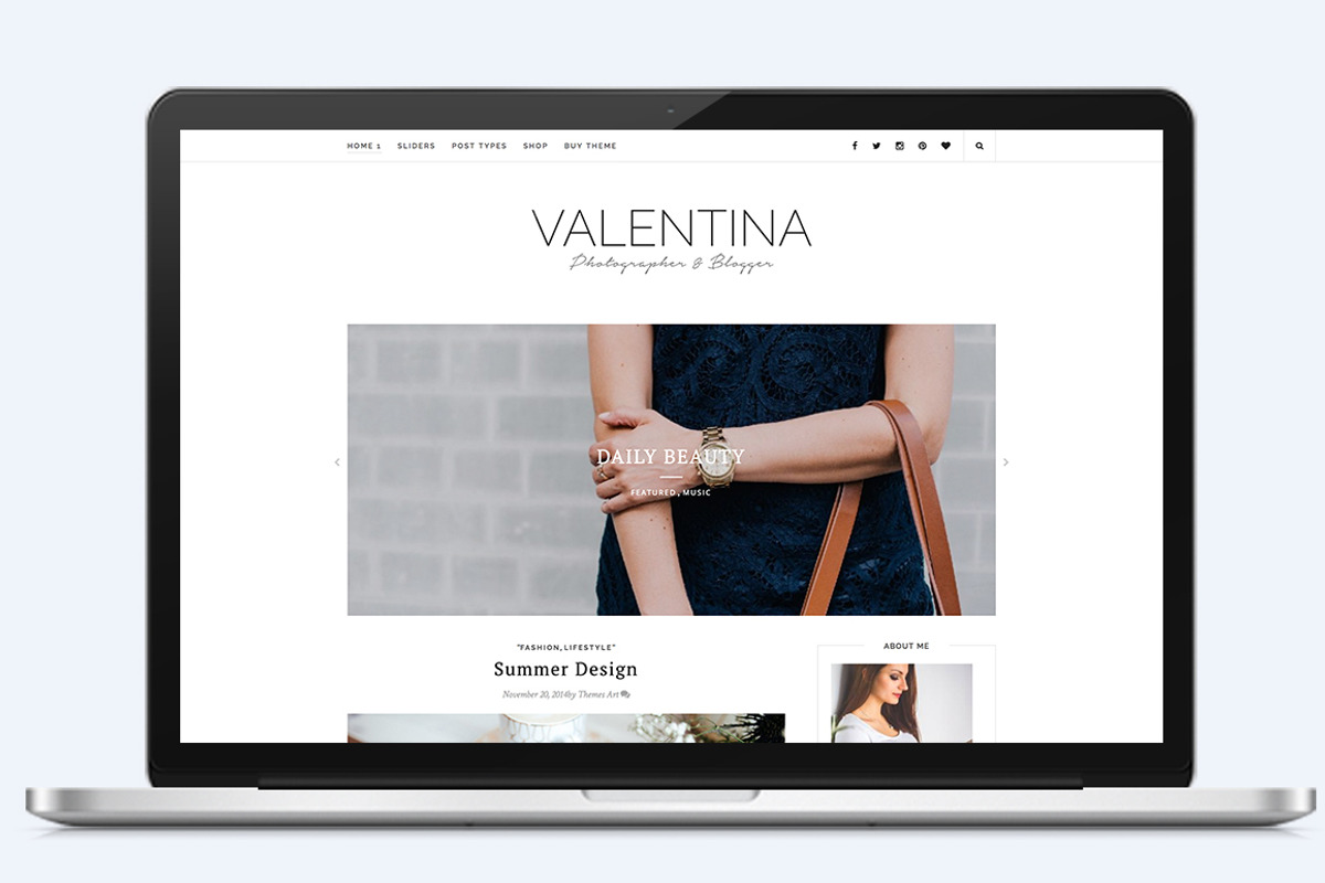 Valentina - Premium WordPress Theme, a WordPress Template by Themes Art (Photo 6 of 6)