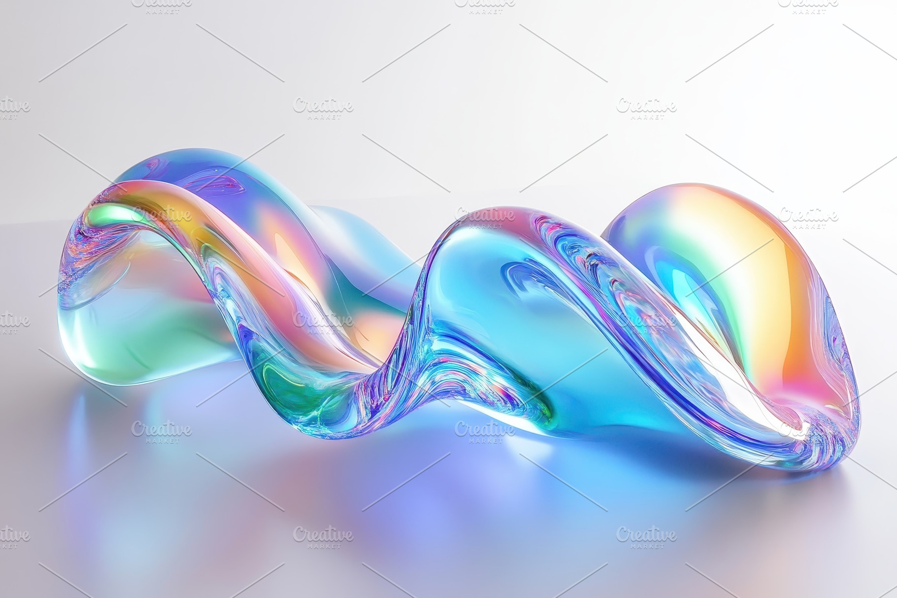 Captivating render of iridescent, a Photo by Pavel_design