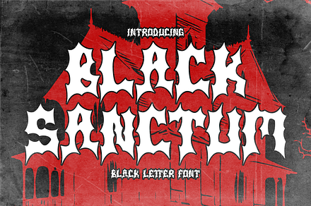 Black Sanctum - Black Letter Font, a Blackletter Font by PutraCetol Studio