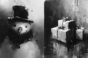 Dark Christmas - 141 images, a Seasonal Illustration by Handmadefont (Thumbnail 8 of 19)