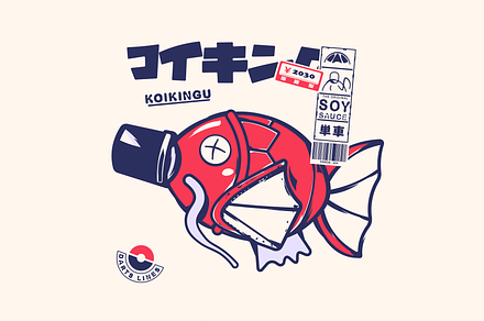 Streetwear koikingu illustration