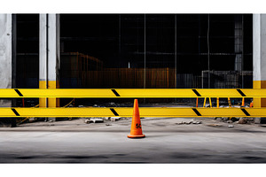 construction yellow and black, an Industrial Photo by pikepicture