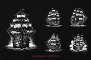 10 Bundle Dark Art Pirates Ship Boat, an Illustration by Morspective (Thumbnail 5 of 7)