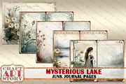Mysterious Lake Junk Journal Pages, a Person Illustration by CraftArtStory (Thumbnail 4 of 5)
