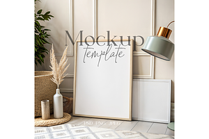 Modern Boho Frame Mockup, a Product Mockup by MockupWizard