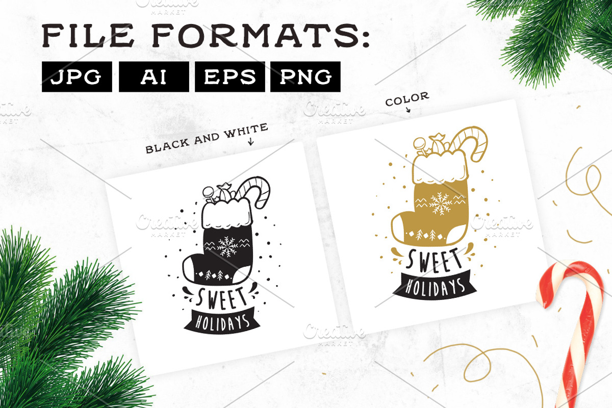 Merry Christmas typography. 100 in 1, a Graphic by pa3x (Photo 4 of 5)
