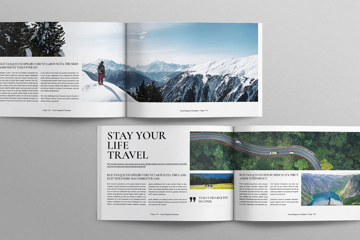 Travel Magazine Template Landscape preview 5