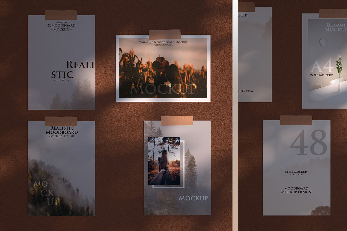 Set of Mood Board Mockups, a Books & Magazine Mockup by StyleMockups (Photo 6 of 13)