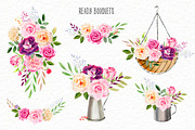 Watercolor roses & florals set, an Illustration by Elegantia (Thumbnail 7 of 9)