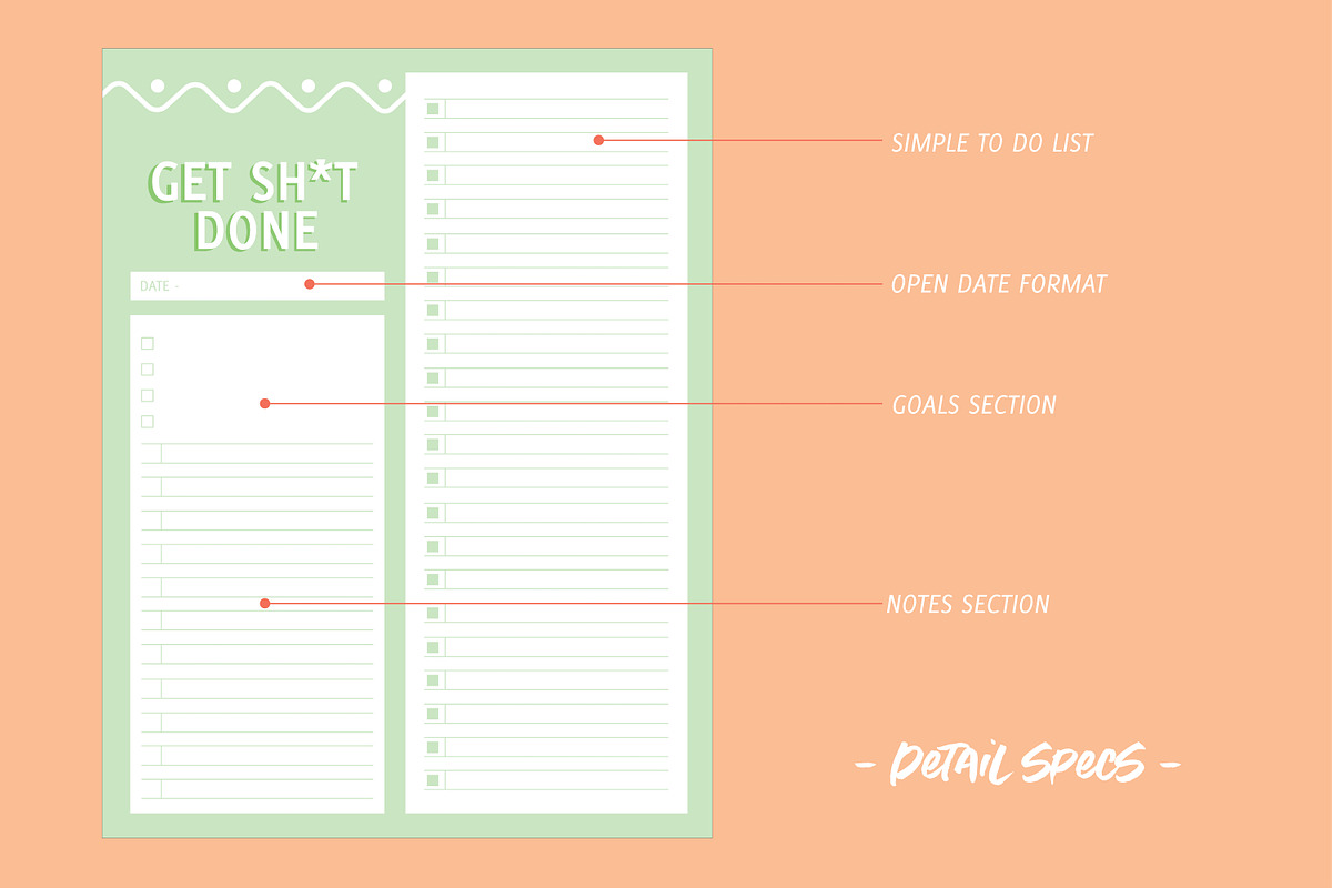 Editable - Get Sh*t Done To Do List, a Stationery Template by Bella+Sophia Creative (Photo 3 of 3)