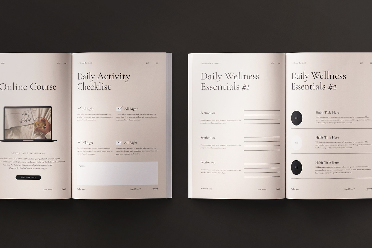 Editorial Workbook Design Template, a Magazine Template by ArtisanaAura (Photo 9 of 20)