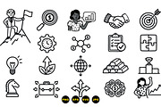 Business Strategy Icon Set, an Illustration by designvectx (Thumbnail 2 of 3)