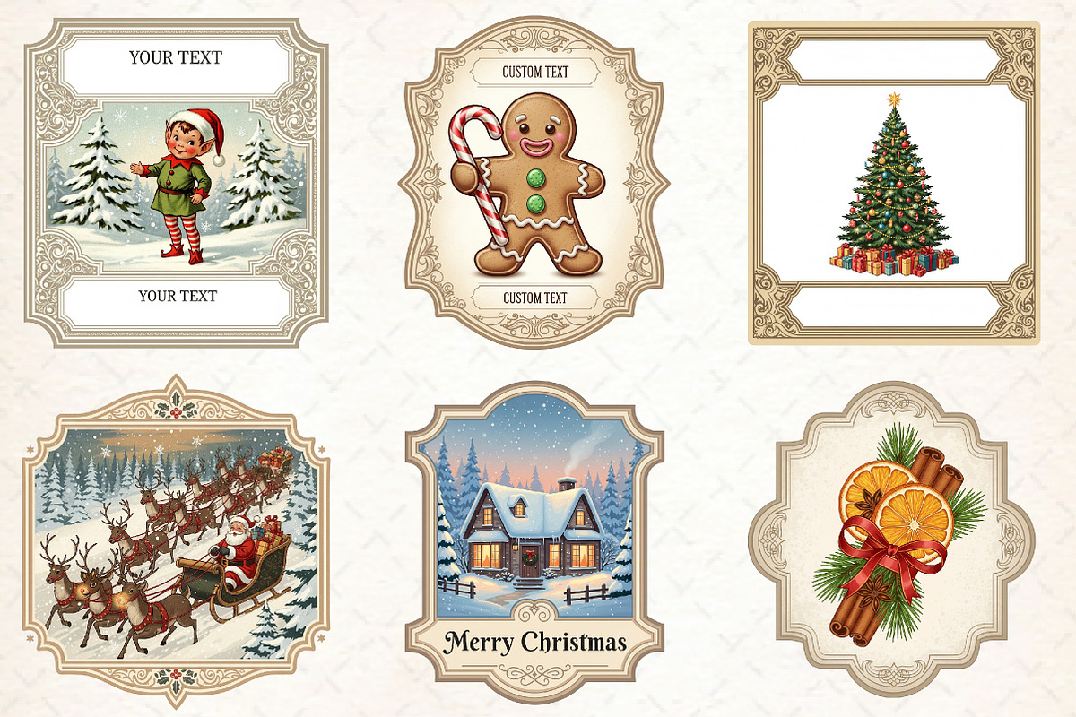 Christmas Labels Printable, an Illustration by Libby Wishes (Photo 2 of 7)