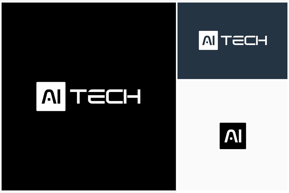 Letter AI Tech Futuristic Font Logo, a Branding & Logo Template by ika trisiana (Photo 1 of 2)