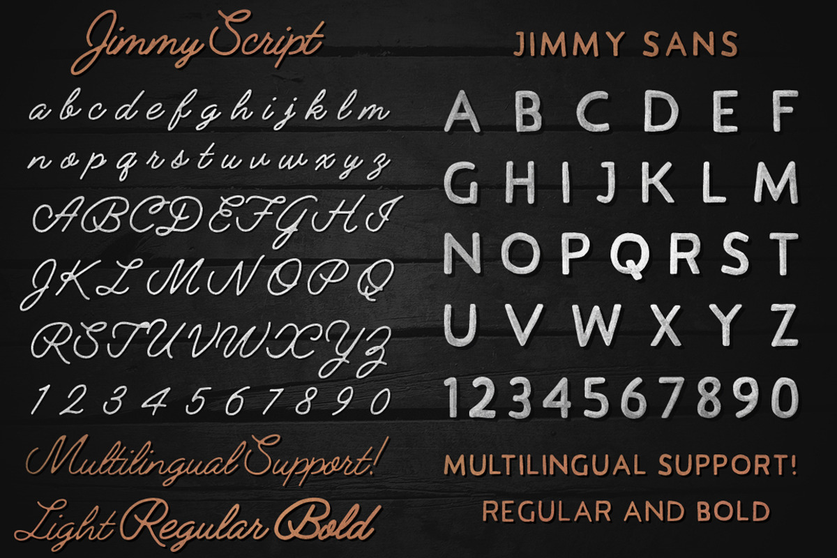 Jimmy Font Duo (5 Fonts) + Extras! preview 5