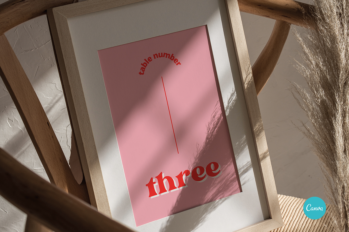 Colorful Retro Wedding Table Number, an Invitation Template by StudioVonBraitenberg (Photo 3 of 7)